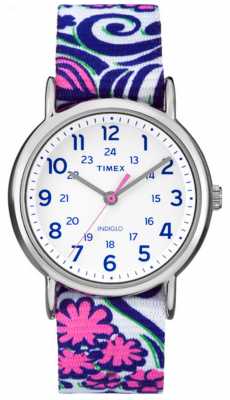 Timex Womans Floral Weekender Watch Purple TW2P90200 Timex Womans Floral Weekender Watch Purple TW2P90200