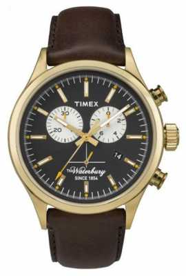 Timex Mens The Waterbury Chronograph Brown Leather Strap TW2P75300 Timex Mens The Waterbury Chronograph Brown Leather Strap TW2P75300