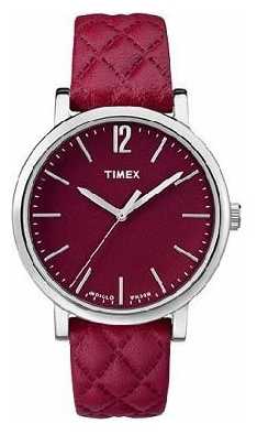 Timex Womans Wine Quilted Leather Strap Wine Dial TW2P71200 Timex Womans Wine Quilted Leather Strap Wine Dial TW2P71200
