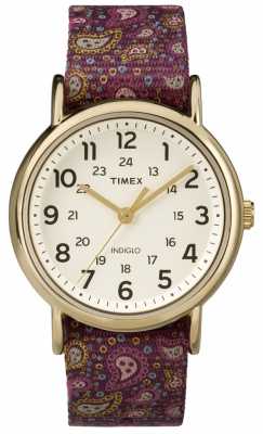 Timex Womans Weekender Purple Paisley TW2P81000 Timex Womans Weekender Purple Paisley TW2P81000