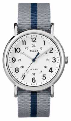 Timex Mens Weekender Watch Blue Grey TW2P72300 Timex Mens Weekender Watch Blue Grey TW2P72300