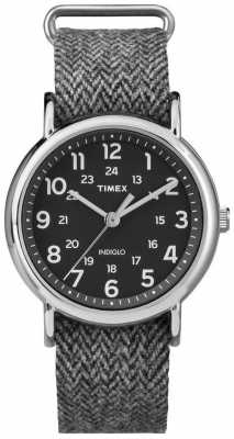 Timex Mens Weekender Watch Grey Fabric Strap TW2P72000 Timex Mens Weekender Watch Grey Fabric Strap TW2P72000