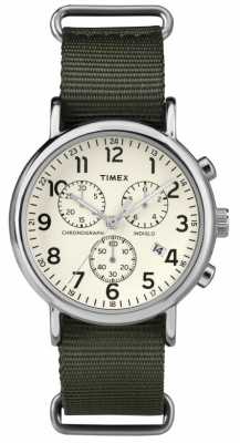 Timex Unisex Weekender Chronograph Cream Dial TW2P71400 Timex Unisex Weekender Chronograph Cream Dial TW2P71400