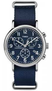 Timex Unisex Weekender Chronograph Navy Blue TW2P71300 Timex Unisex Weekender Chronograph Navy Blue TW2P71300