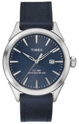 Timex Mens Chesapeake Blue Leather TW2P77400 Timex Mens Chesapeake Blue Leather TW2P77400