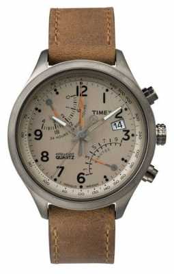 Timex Mens Flyback Chronograph Brown Leather Strap TW2P78900 Timex Mens Flyback Chronograph Brown Leather Strap TW2P78900