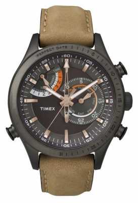 Timex Mens Chronograph Timer Brown Leather Strap TW2P72500 Timex Mens Chronograph Timer Brown Leather Strap TW2P72500
