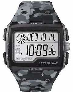 Timex Mens Grid Shock Alarm Chronograph Grey TW4B03000 Timex Mens Grid Shock Alarm Chronograph Grey TW4B03000