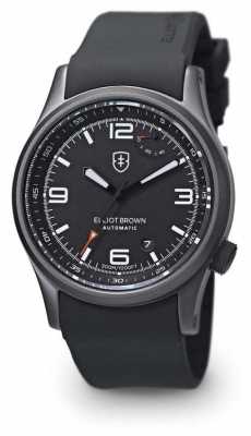 Elliot Brown Mens Tyneham Black Rubber Strap Black Dial Display Caseback 305-D01-R06 Elliot Brown Mens Tyneham Black Rubber Strap Black Dial Display Caseback 305-D01-R06