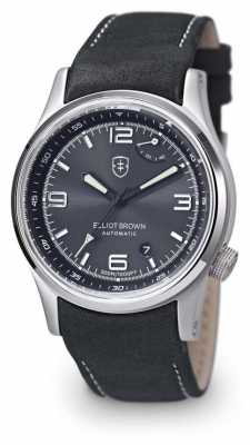 Elliot Brown Mens Tyneham Black Leather Black Dial Display Caseback 305-D05-L15 Elliot Brown Mens Tyneham Black Leather Black Dial Display Caseback 305-D05-L15