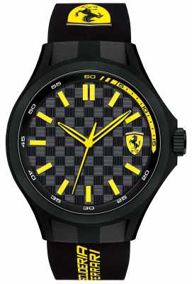 Scuderia Ferrari Mens Pit Crew Black Rubber Strap Black Dial 0830286 Scuderia Ferrari Mens Pit Crew Black Rubber Strap Black Dial 0830286