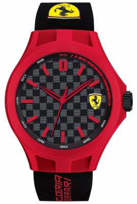 Scuderia Ferrari Mens Pit Crew Black Rubber Strap Red Case Black Dial 0830287 Scuderia Ferrari Mens Pit Crew Black Rubber Strap Red Case Black Dial 0830287