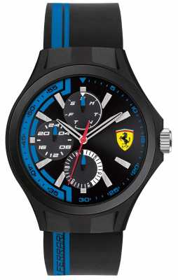 Scuderia Ferrari Mens Pit Crew Black Rubber Strap Black Dial 0830368 Scuderia Ferrari Mens Pit Crew Black Rubber Strap Black Dial 0830368