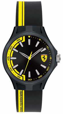 Scuderia Ferrari Mens Pit Crew Black Rubber Strap Black Dial Black Case 0840012 Scuderia Ferrari Mens Pit Crew Black Rubber Strap Black Dial Black Case 0840012