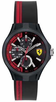 Scuderia Ferrari Mens Pit Crew Black Rubber Black Dial 0840013 Scuderia Ferrari Mens Pit Crew Black Rubber Black Dial 0840013