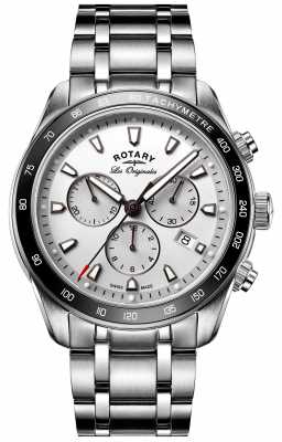 Rotary Mens Les Originales Legacy Stainless Steel White Dial GB90169/02 Rotary Mens Les Originales Legacy Stainless Steel White Dial GB90169/02