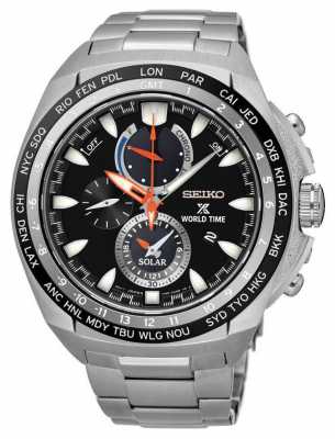 Seiko Prospex World Time Solar Powered Stainless Steel SSC487P1 Seiko Prospex World Time Solar Powered Stainless Steel SSC487P1