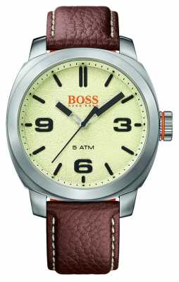 Hugo Boss Orange Mens Cape Town Brown Leather Strap Cream Dial 1513411 Hugo Boss Orange Mens Cape Town Brown Leather Strap Cream Dial 1513411