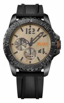 Hugo Boss Orange Mens Reykjavik Black Rubber Strap Cream Dial 1513422 Hugo Boss Orange Mens Reykjavik Black Rubber Strap Cream Dial 1513422