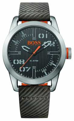Hugo Boss Orange Mens Oslo Brown Leather Strap Black Dial 1513417 Hugo Boss Orange Mens Oslo Brown Leather Strap Black Dial 1513417