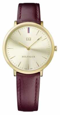 Tommy Hilfiger Womens Pippa Brown Leather Strap Gold Dial 1781692 Tommy Hilfiger Womens Pippa Brown Leather Strap Gold Dial 1781692