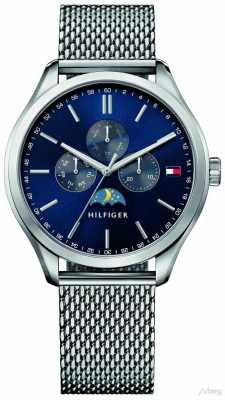 Tommy Hilfiger Mens Oliver Stainless Steel Mesh Bracelet Blue Dial 1791302 Tommy Hilfiger Mens Oliver Stainless Steel Mesh Bracelet Blue Dial 1791302