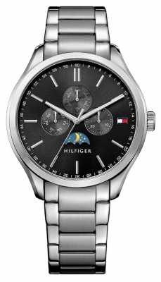 Tommy Hilfiger Mens Oliver Stainless Steel Bracelet Black Dial 1791303 Tommy Hilfiger Mens Oliver Stainless Steel Bracelet Black Dial 1791303