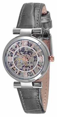 Kenneth Cole Womens Automatic Stainless Steel Case Grey Leather Strap KC10027309 Kenneth Cole Womens Automatic Stainless Steel Case Grey Leather Strap KC10027309