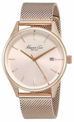 Kenneth Cole Womens Silver Gold Tone Stainless Steel Mesh Rose Gold Dial KC10029400 Kenneth Cole Womens Silver Gold Tone Stainless Steel Mesh Rose Gold Dial KC10029400