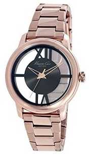 Kenneth Cole Womens Rose Gold Tone Stainless Steel Transparent Dial KC10024376 Kenneth Cole Womens Rose Gold Tone Stainless Steel Transparent Dial KC10024376