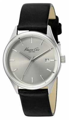 Kenneth Cole Womens Black Leather Strap Silver Dial KC10025930 Kenneth Cole Womens Black Leather Strap Silver Dial KC10025930