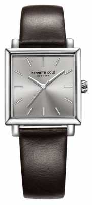 Kenneth Cole Womens Brown Leather Strap Silver Dial KC10030822 Kenneth Cole Womens Brown Leather Strap Silver Dial KC10030822