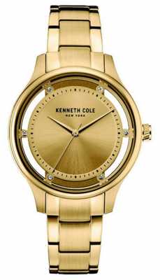 Kenneth Cole Womens Gold Tone Stainless Steel Gold Dial KC10030797 Kenneth Cole Womens Gold Tone Stainless Steel Gold Dial KC10030797