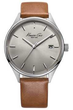 Kenneth Cole Mens Tan Leather Strap Grey Dial KC10029307 Kenneth Cole Mens Tan Leather Strap Grey Dial KC10029307