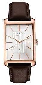 Kenneth Cole Mens Brown Leather Strap Silver Dial KC10030831 Kenneth Cole Mens Brown Leather Strap Silver Dial KC10030831