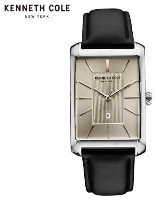 Kenneth Cole Mens Grey Leather Strap Grey Dial KC10030832 Kenneth Cole Mens Grey Leather Strap Grey Dial KC10030832