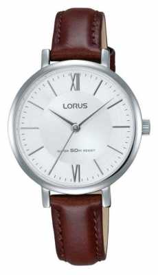 Lorus Womens Brown Leather Strap Silver Dial RG263LX9 Lorus Womens Brown Leather Strap Silver Dial RG263LX9
