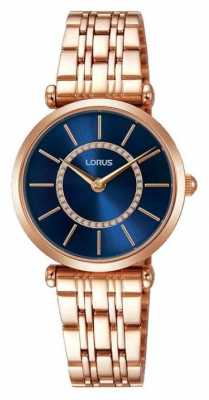 Lorus Womens Rose Gold Tone Stainless Steel Blue Dial RRW98EX9 Lorus Womens Rose Gold Tone Stainless Steel Blue Dial RRW98EX9
