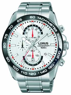 Lorus Mens Chronograph Stainless Steel Bracelet White Dial RM379CX9 Lorus Mens Chronograph Stainless Steel Bracelet White Dial RM379CX9