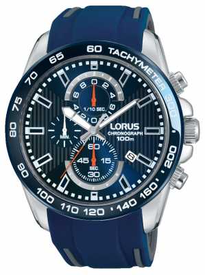 Lorus Mens Blue Rubber Strap Blue Dial RM389CX9 Lorus Mens Blue Rubber Strap Blue Dial RM389CX9