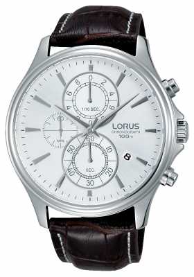 Lorus Mens Brown Leather Strap White Dial RM315DX9 Lorus Mens Brown Leather Strap White Dial RM315DX9