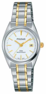 Pulsar Womens Two Tone Stainless Steel White Dial PH7441X1 Pulsar Womens Two Tone Stainless Steel White Dial PH7441X1