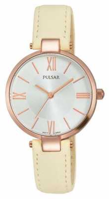Pulsar Womens Cream Leather Strap Silver Dial PH8246X1 Pulsar Womens Cream Leather Strap Silver Dial PH8246X1
