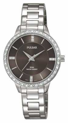 Pulsar Womens Stainless Steel Bracelet Brown Dial PH8215X1 Pulsar Womens Stainless Steel Bracelet Brown Dial PH8215X1
