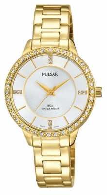 Pulsar Womens Gold Tone Stainless Steel Silver Dial PH8218X1 Pulsar Womens Gold Tone Stainless Steel Silver Dial PH8218X1