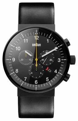 Braun Mens Prestige Chronograph Black Leather Strap Black Dial BN0095BKG Braun Mens Prestige Chronograph Black Leather Strap Black Dial BN0095BKG
