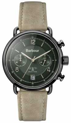 Barbour Mens Salisbury Khaki Leather Strap Green Dial BB053GRKH Barbour Mens Salisbury Khaki Leather Strap Green Dial BB053GRKH