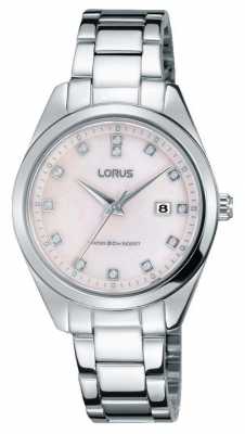 Lorus Womens Stainless Steel Bracelet Pink Mother Of Pearl Dial RJ247BX9 Lorus Womens Stainless Steel Bracelet Pink Mother Of Pearl Dial RJ247BX9