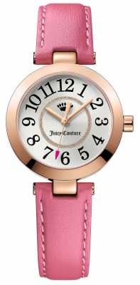 Juicy Couture Womens Cali Pink Leather Strap Silver Dial 1901463 Juicy Couture Womens Cali Pink Leather Strap Silver Dial 1901463