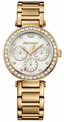 Juicy Couture Womens Cali Gold Tone Stainless Steel White Dial 1901504 Juicy Couture Womens Cali Gold Tone Stainless Steel White Dial 1901504